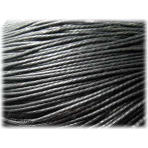 Tvinnad svart bomull ej vaxad ca 2 mm tjock