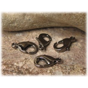 Karbinhake klols svart 1 styck ca 12 mm