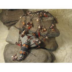 Maffigt halsband kashmiri och koppar / Anna S
