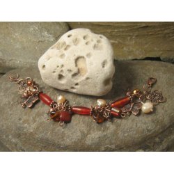 Maffigt halsband kashmiri och koppar / Anna S