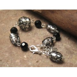 Kedja med silverfoil Lampwork / design Anna