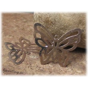 Silhuett fjril silverplterad ca 20x17 mm