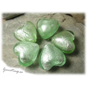 Limegrnt bulligt hjrta ca 16mm