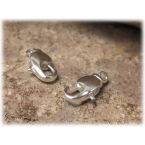 Karbinhake silverplterad med ledad gla ca 11 mm