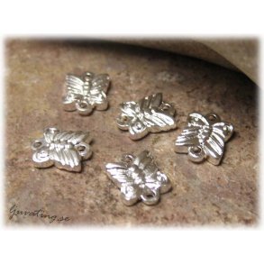 Connector fjril silverpltterad 8-pack ca 8x6 mm