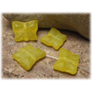 Glasprla limegul fjril 5-pack ca 15x11 mm