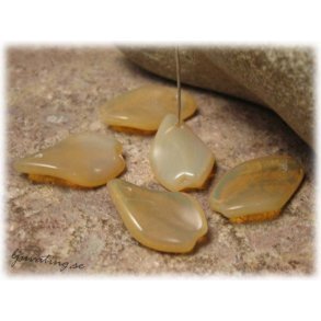 Blad lite vridet mix milky/clear 10-pack ca18x11mm