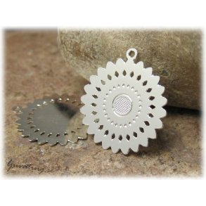 Sol med mnster silverplterat ca 16 mm