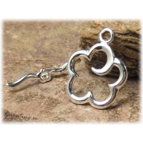 Toggle ls blomma silverplterat ca 25x19 mm
