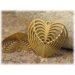Hjrta guldplterat ca 23x21 mm