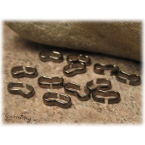 20-Pack mindre klmma nyans hematitsvart ca 8x4 mm