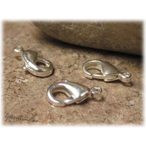 Klols karbinhake silverfrgad 1 styck ca 12 mm