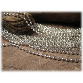 Kulkedja silverfrgade kulor ca 2,4 mm