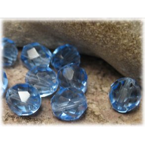 Medium sapphire facetterad 10-pack ca 8 mm