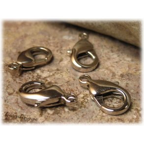 Karbinhake platinaplterad ca 15 mm