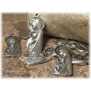 Storpack berlock madonna i metall 20-pack ca 24x10 mm