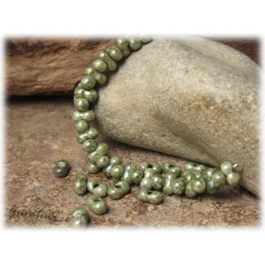 Green stone farfalle prla ca 4x2 mm