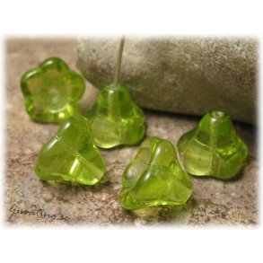 Peridot grn blomklocka nglakjol ca 10x13 mm