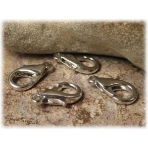 Karbinhake klols platinafrgad metall 4-pack ca 16x8 mm