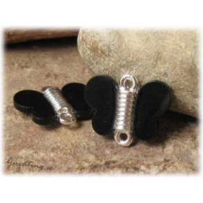 Connector svart/silver fjril ca 18x15 mm