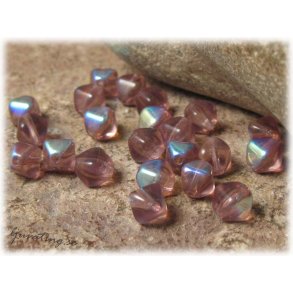 Bicone plommonlila med AB lyster 25-pack ca 6 mm