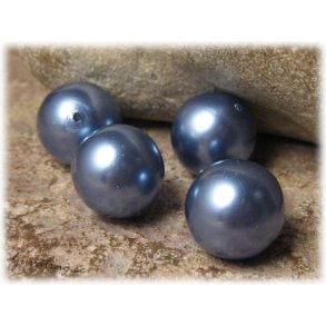 Vaxad ljus bllila Jablonex glasprla ca 12 mm