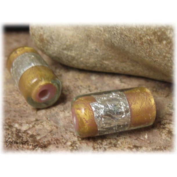 Rosaton guldfoil och silverfoil ca 19x10 mm