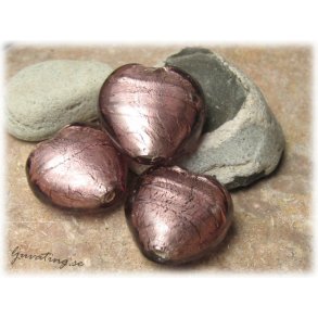 Plommonfrgat hjrta ca 20 mm