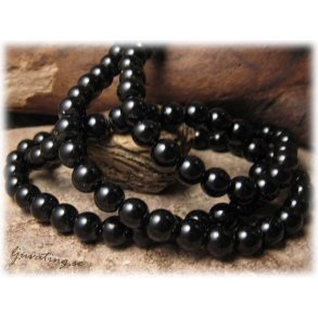 Prlor i glas rund svart  20-pack ca 8 mm