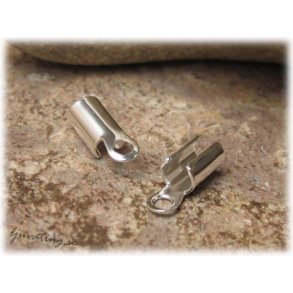 Runda avslut silverplterade 1 par ca 12x5 mm
