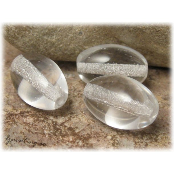 Clear crystal oval Jablonex ca 18x12 mm