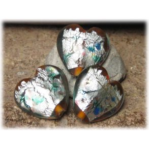 Hjrta med multiflckar basfrg brun ca 22 mm