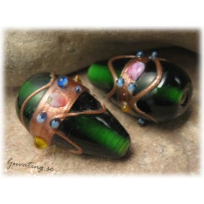 Wedding Cake Mossgrn droppe ca 22x14 mm 