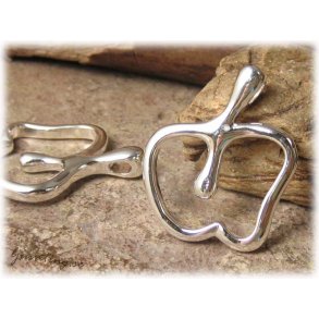 Hnge silverplterat pple ca 27x32 mm