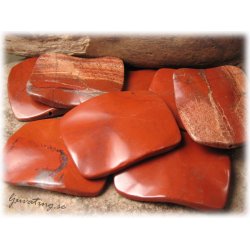 Rdbrun rektangel jaspis sten ca 50x40 mm
