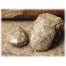 Jaspis flckig facetterad sten ca 33x25 mm