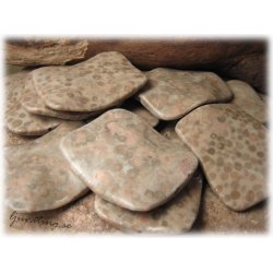 Jaspis flckig rektangel sten ca 50x40 mm