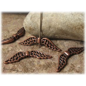 Vinge med galler antik rd kopparfrg ca 32x8 mm