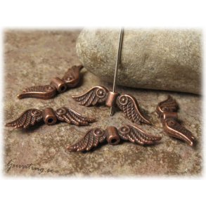 Vinge antik rd kopparfrgad ca 23x7 mm