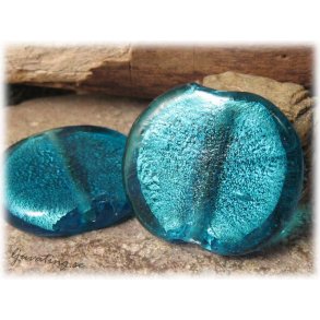 Coin turkos silverfoil stor prla ca 38x34 mm