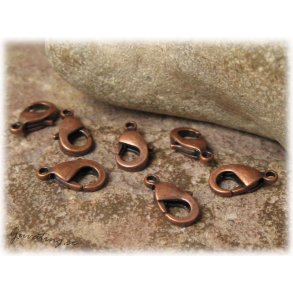 Karbinhake 10-pack kopparfrgade  ca 12x6 mm