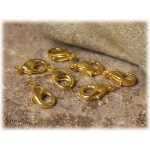 Klols karbinhake guldfrgad 1 styck ca 12 mm