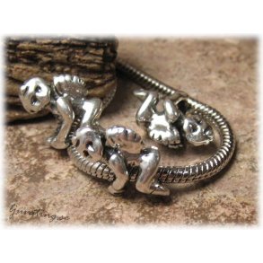 Ormlnksprla i metall ngel ca 19x14 mm