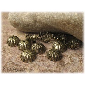 Prlhatt filigran bronsfrgad 10-pack ca 8x4 mm