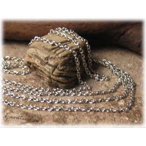 Kedja platinafrgad korsad ca 3,2x2,7 mm