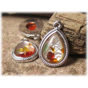 Hnge silverfoil multifckig basfrg topaz 28x19mm