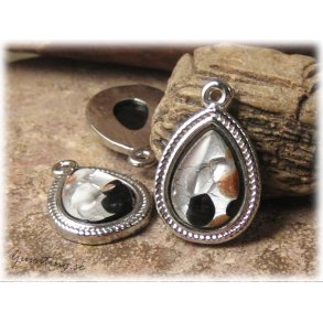 Hnge silverfoil multifckig basfrg svart 28x19mm