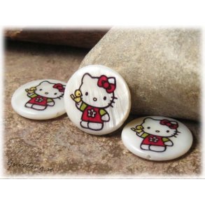 Snckskalsprla Hello Kitty rd klnning ca 20mm