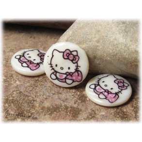 Snckskalsprla Hello Kitty rosa klnning ca 20mm