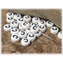 Bokstavsp&auml;rla C i acryl  20-pack ca 7 mm
